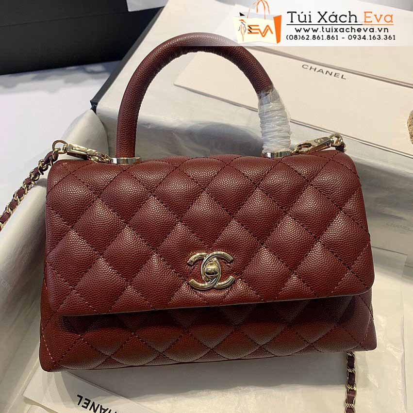 Túi Xách Chanel MiNi CoCo Handle Bag Siêu Cấp Màu Đỏ Đẹp M28000.