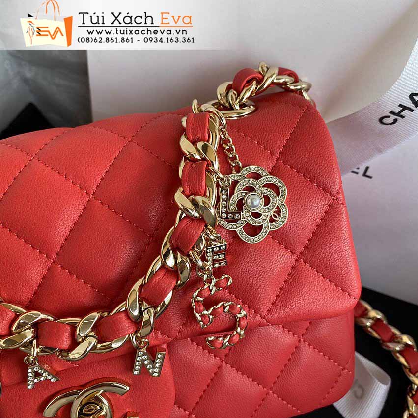 Túi Xách Chanel Mini Classic Flap Bag Siêu Cấp Màu Đỏ Đẹp M2326.