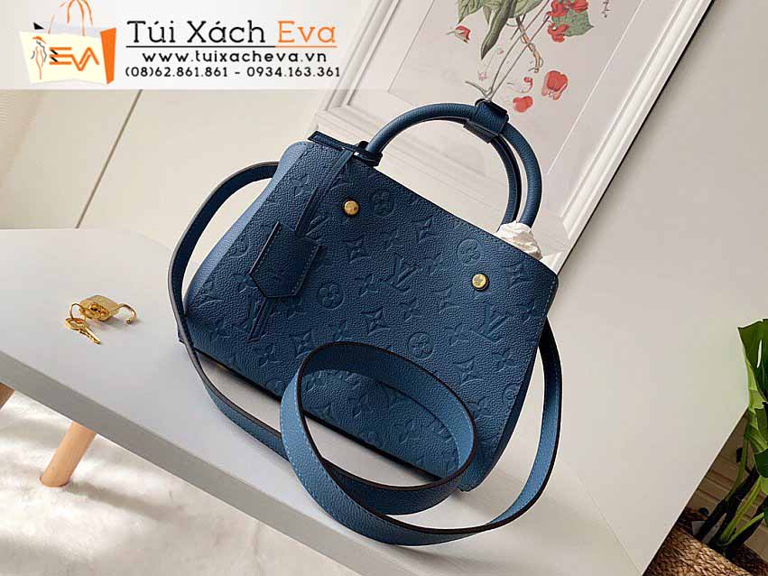 Túi Xách LV MONTAIGNE BB Bag Siêu Cấp Màu Xanh  Ngọc Đẹp M44314.