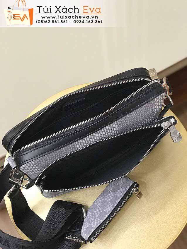 Túi Xách LV POCHETTE TRIO Bag Siêu Cấp Màu Xám Sọc Caro Đẹp M69445.