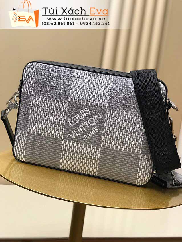 Túi Xách LV POCHETTE TRIO Bag Siêu Cấp Màu Xám Sọc Caro Đẹp M69445.