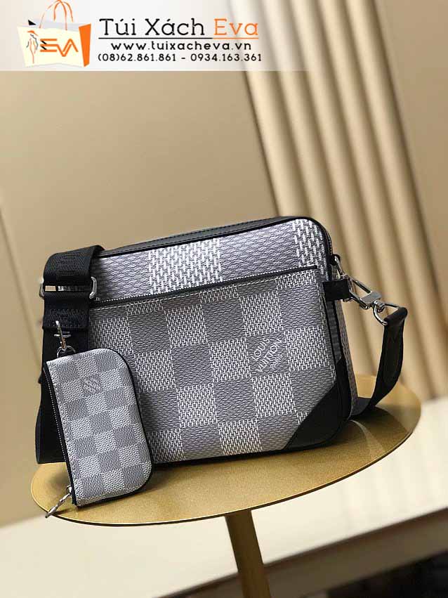 Túi Xách LV POCHETTE TRIO Bag Siêu Cấp Màu Xám Sọc Caro Đẹp M69445.