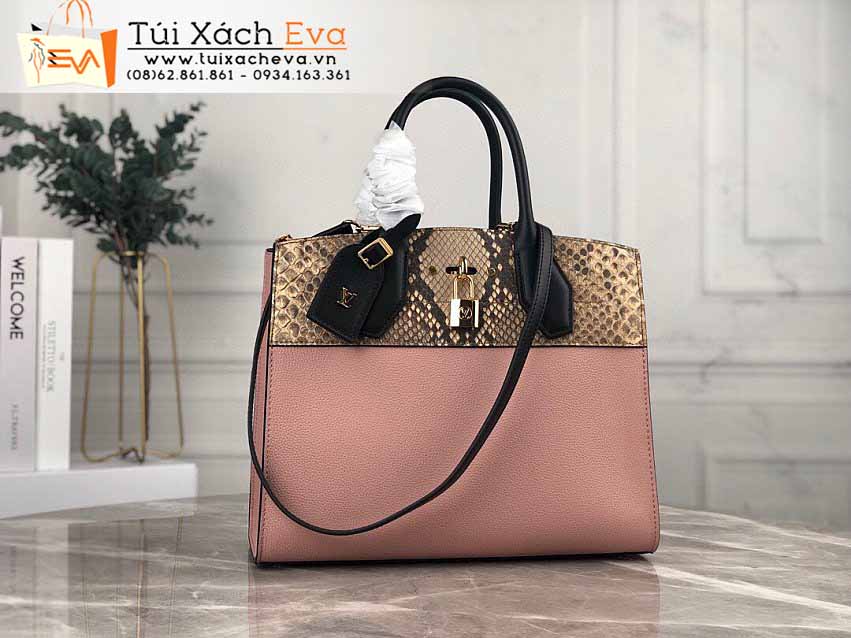 Túi Xách LV City Steamer Bag Siêu Cấp Màu Hồng Đẹp M95975.