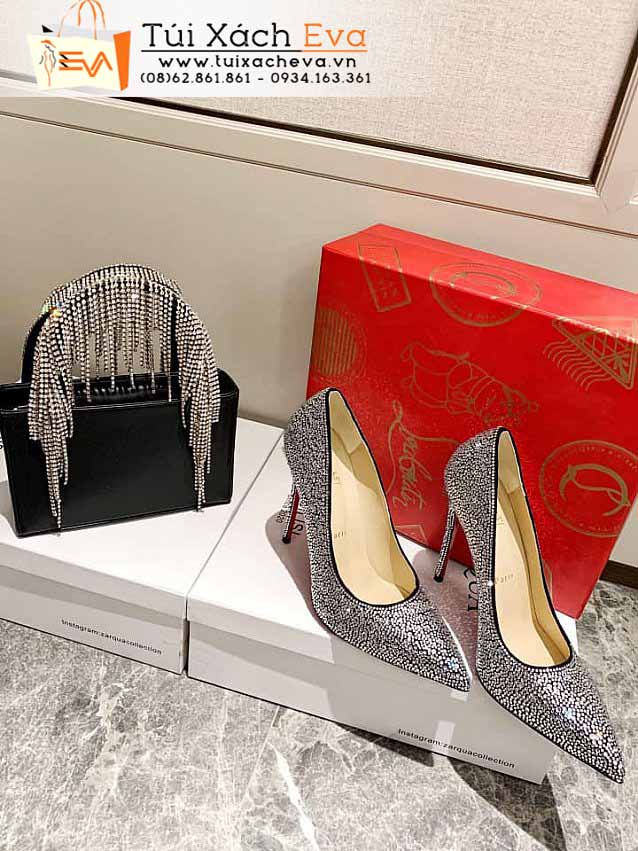 Giày Christion Louboutin Siêu Cấp Màu Xám Đẹp.