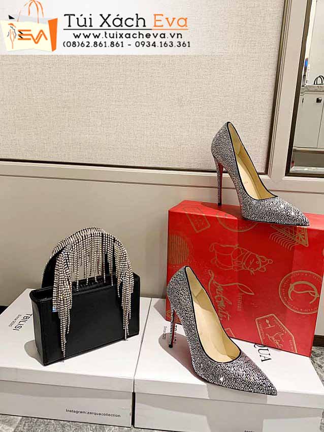 Giày Christion Louboutin Siêu Cấp Màu Xám Đẹp.