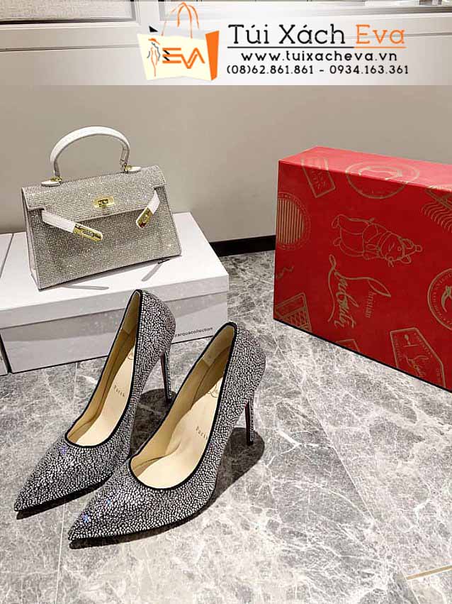 Giày Christion Louboutin Siêu Cấp Màu Xám Đẹp.