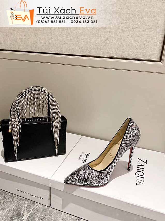 Giày Christion Louboutin Siêu Cấp Màu Xám Đẹp.