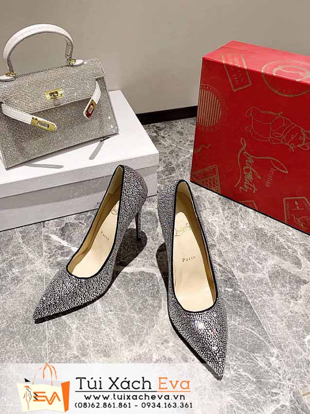 Giày Christion Louboutin Siêu Cấp Màu Xám Đẹp.