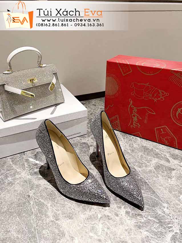 Giày Christion Louboutin Siêu Cấp Màu Xám Đẹp.