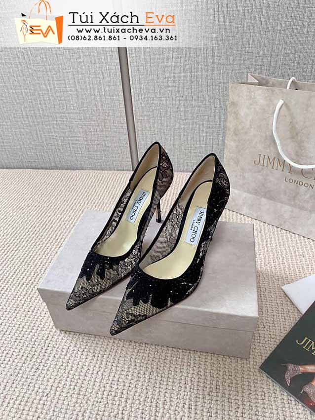 Giày Jimmy Choo Siêu Cấp Màu Đen Đẹp.