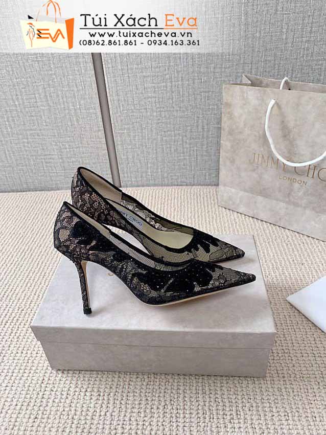 Giày Jimmy Choo Siêu Cấp Màu Đen Đẹp.