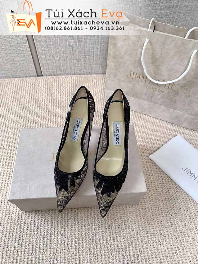 Giày Jimmy Choo Siêu Cấp Màu Đen Đẹp.