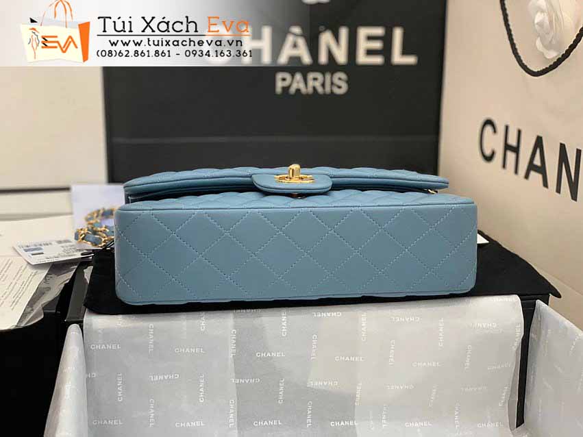 Túi Xách Chanel Classic Flap Bag Siêu Cấp Màu Xanh Đẹp.