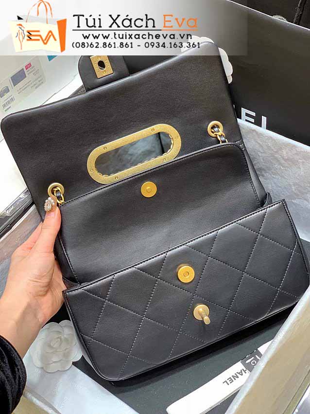 Túi Xách Chanel Lambskin Double Flap Bag Siêu Cấp Màu Đen Đẹp.