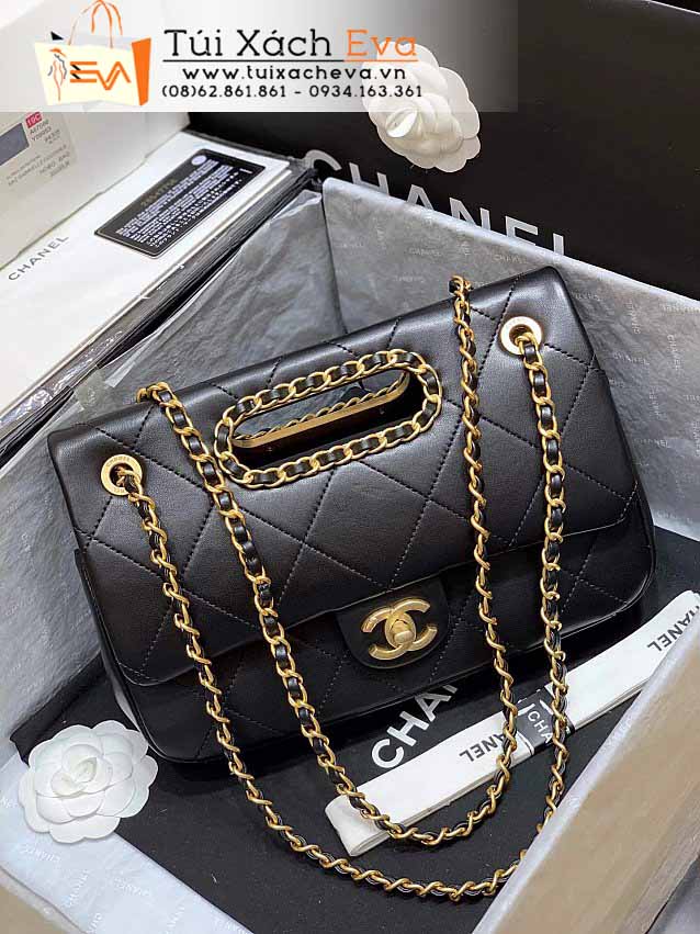 Túi Xách Chanel Lambskin Double Flap Bag Siêu Cấp Màu Đen Đẹp.