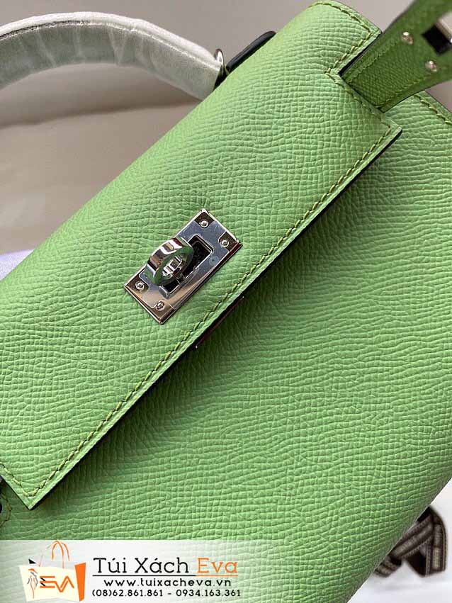 Túi Xách Hermes Kelly Mini Bag Siêu Cấp Màu Xanh Lá Đẹp.