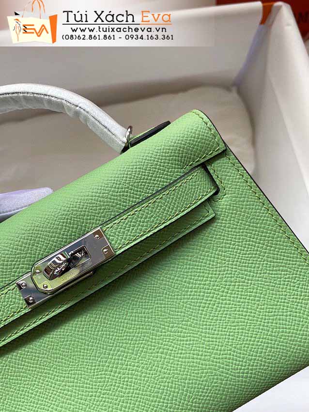 Túi Xách Hermes Kelly Mini Bag Siêu Cấp Màu Xanh Lá Đẹp.