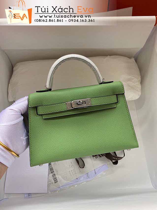 Túi Xách Hermes Kelly Mini Bag Siêu Cấp Màu Xanh Lá Đẹp.