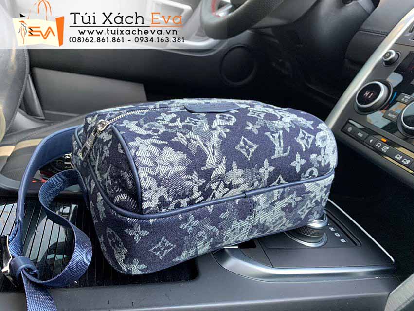 Túi Xách LV Monogram Tapestry Bag Siêu Cấp Màu Xanh Đẹp.