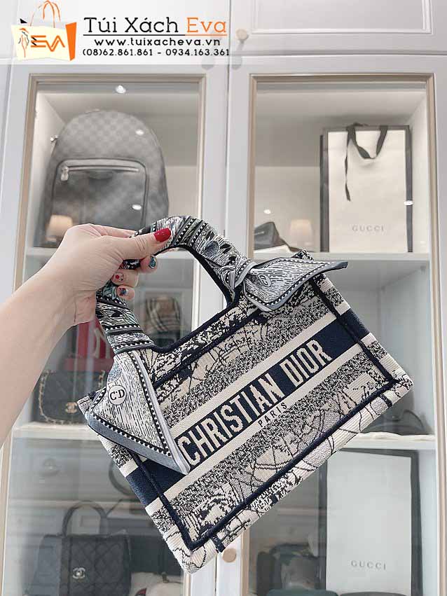 Túi Xách Dior Tote Mini Bag Siêu Cấp Màu Xanh Đẹp.