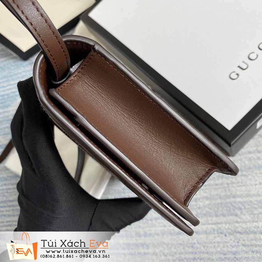 Túi Xách Gucci Vintage Bag Siêu Cấp Màu Nâu Phối Đỏ Xanh Đẹp M409439.