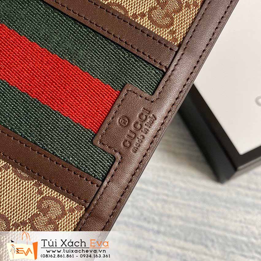 Túi Xách Gucci Vintage Bag Siêu Cấp Màu Nâu Phối Đỏ Xanh Đẹp M409439.