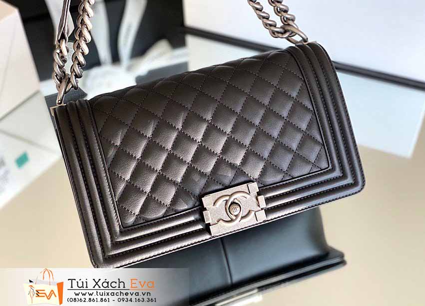 Túi Xách Chanel Leboy Bag Siêu Cấp Màu Đen Đẹp,