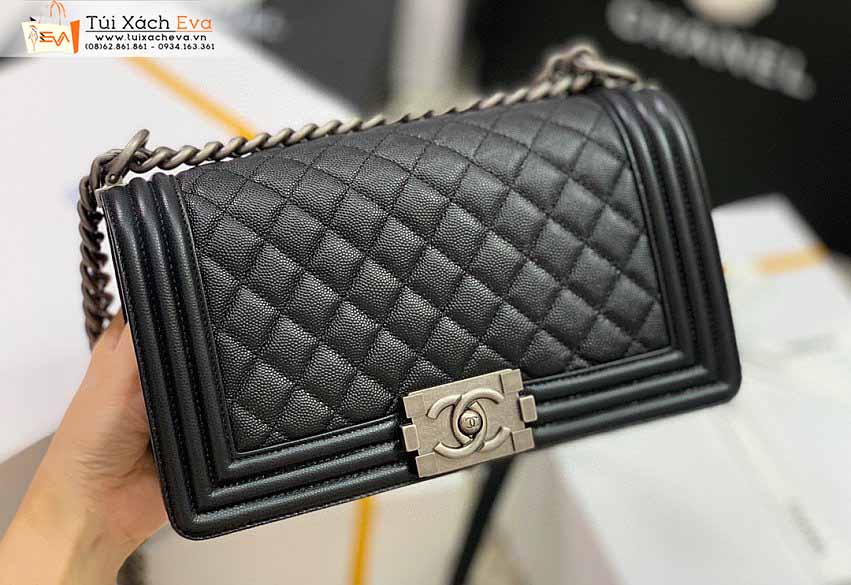 Túi Xách Chanel Leboy Bag Siêu Vip Màu Đen Đẹp.