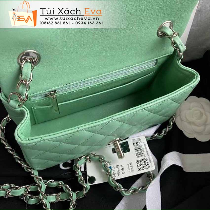 Túi Xách Chanel Classic Bag Siêu Cấp Màu Xanh Đẹp.