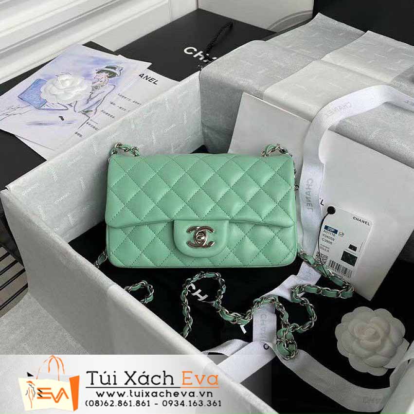 Túi Xách Chanel Classic Bag Siêu Cấp Màu Xanh Đẹp.