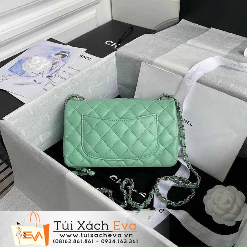 Túi Xách Chanel Classic Bag Siêu Cấp Màu Xanh Đẹp.