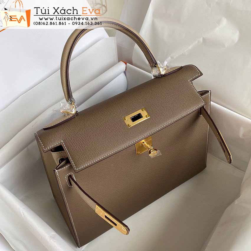 Túi Xách Hermes Kelly Bag Siêu Cấp Màu Nâu Đẹp.