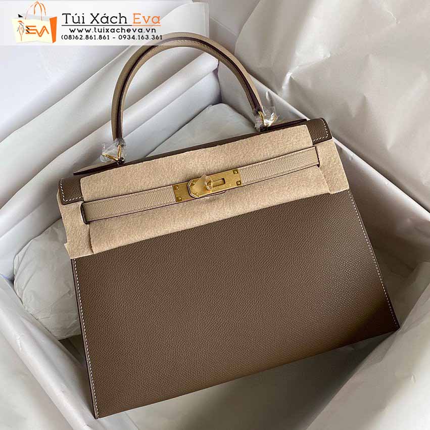 Túi Xách Hermes Kelly Bag Siêu Cấp Màu Nâu Đẹp.