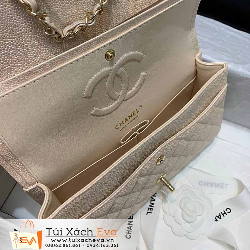 Túi Xách Chanel Classic Flap Bag Siêu Cấp Màu Vàng Đẹp M112.