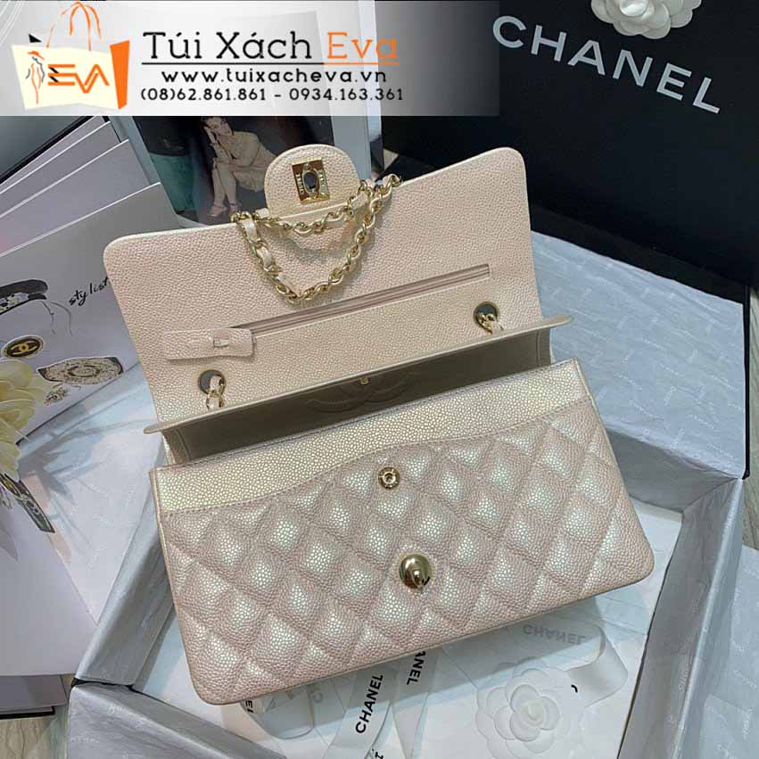 Túi Xách Chanel Classic Flap Bag Siêu Cấp Màu Vàng Đẹp M112.