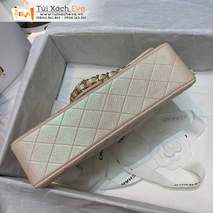 Túi Xách Chanel Classic Flap Bag Siêu Cấp Màu Vàng Đẹp M112.