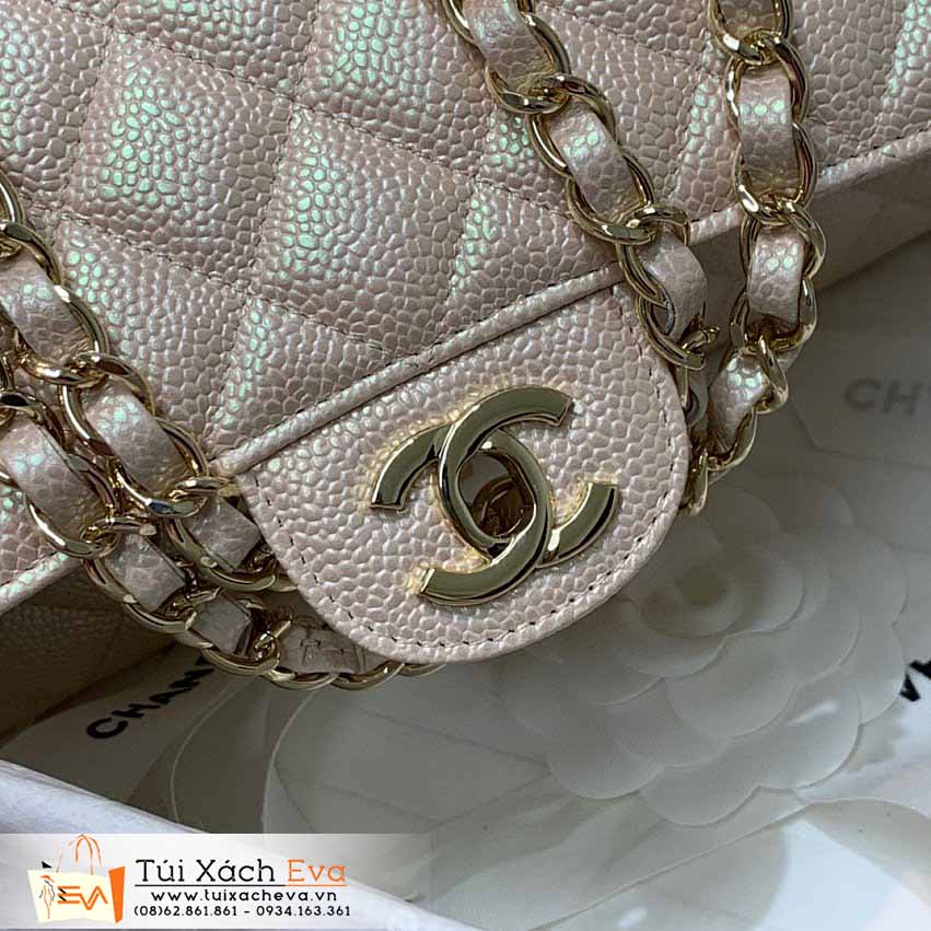 Túi Xách Chanel Classic Flap Bag Siêu Cấp Màu Vàng Đẹp M112.