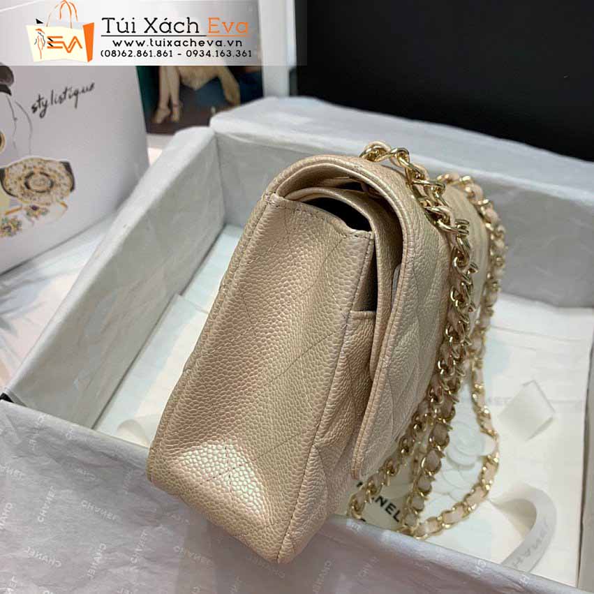 Túi Xách Chanel Classic Flap Bag Siêu Cấp Màu Vàng Đẹp M112.