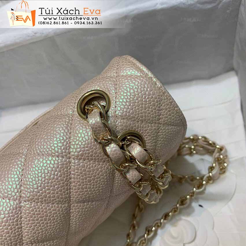 Túi Xách Chanel Classic Flap Bag Siêu Cấp Màu Vàng Đẹp M112.