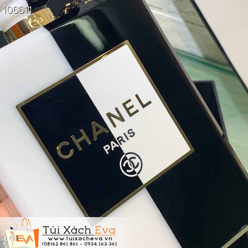 Túi Xách Chanel Bag Siêu Cấp Màu Đen Phối Trắng Đẹp.