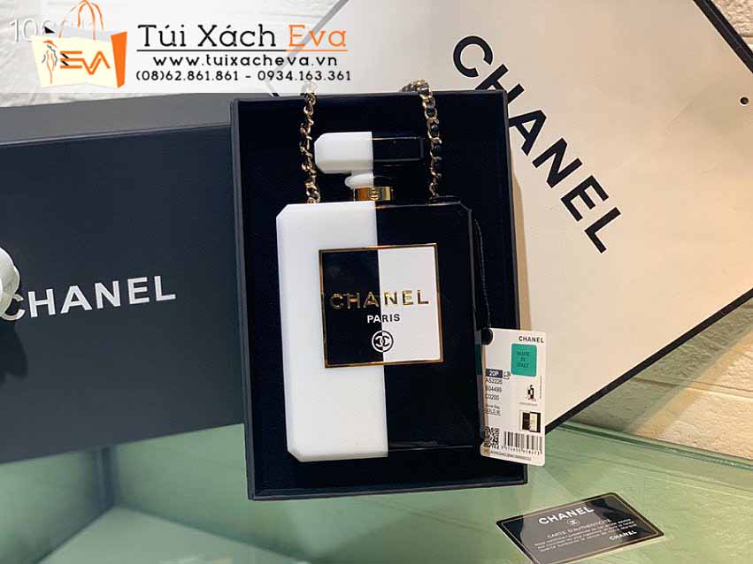 Túi Xách Chanel Bag Siêu Cấp Màu Đen Phối Trắng Đẹp.