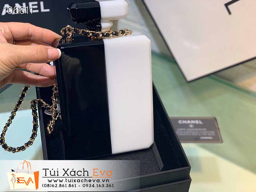 Túi Xách Chanel Bag Siêu Cấp Màu Đen Phối Trắng Đẹp.