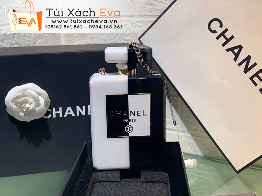 Túi Xách Chanel Bag Siêu Cấp Màu Đen Phối Trắng Đẹp.