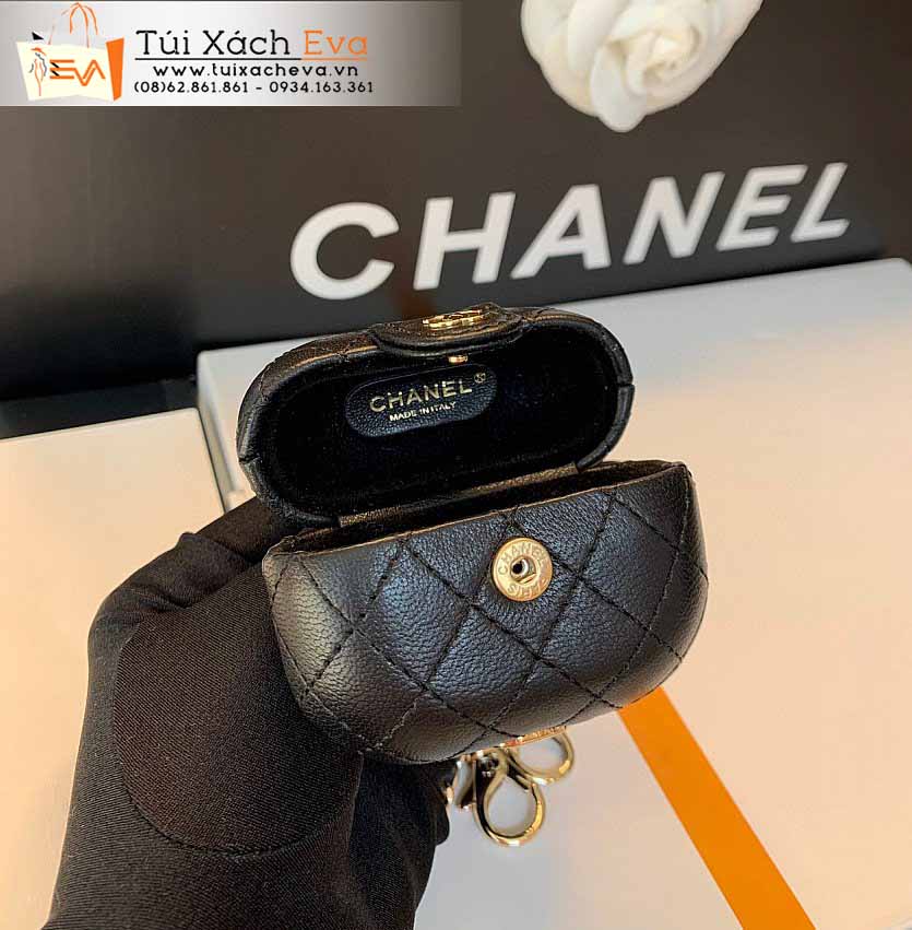 Túi Xách Chanel Apple Airpods Bag Siêu Cấp Màu Đen Đẹp.