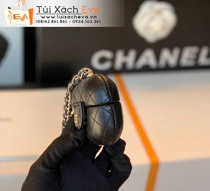 Túi Xách Chanel Apple Airpods Bag Siêu Cấp Màu Đen Đẹp.