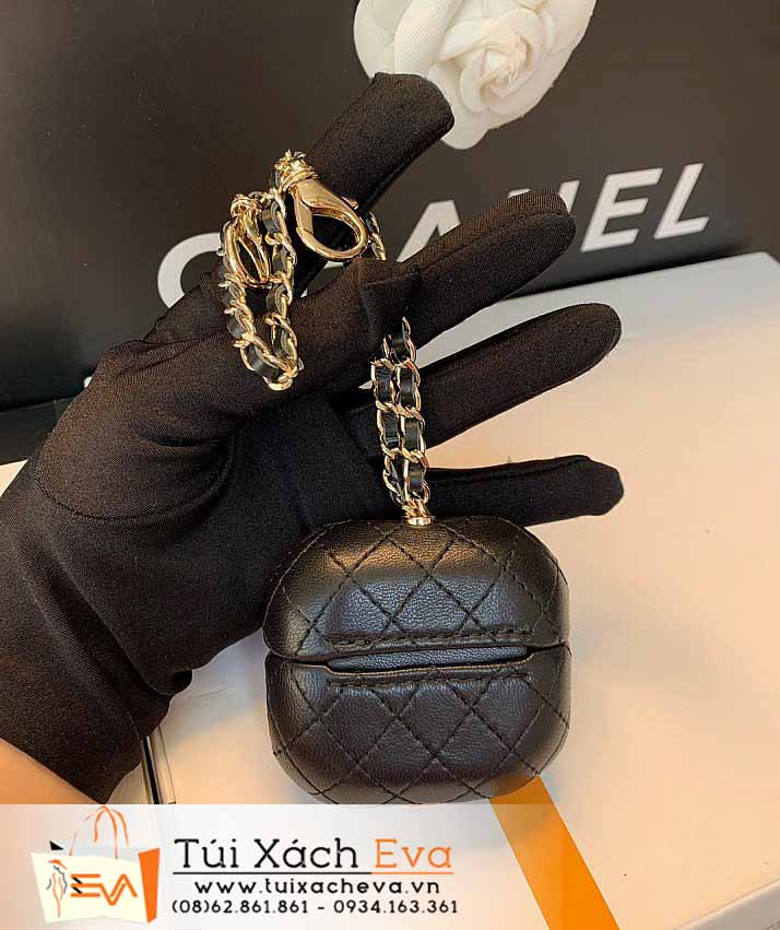 Túi Xách Chanel Apple Airpods Bag Siêu Cấp Màu Đen Đẹp.