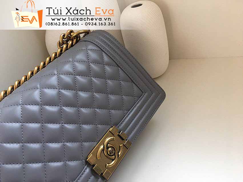 Túi Xách Chanel Leboy Bag Siêu Cấp Màu Xám Đẹp.