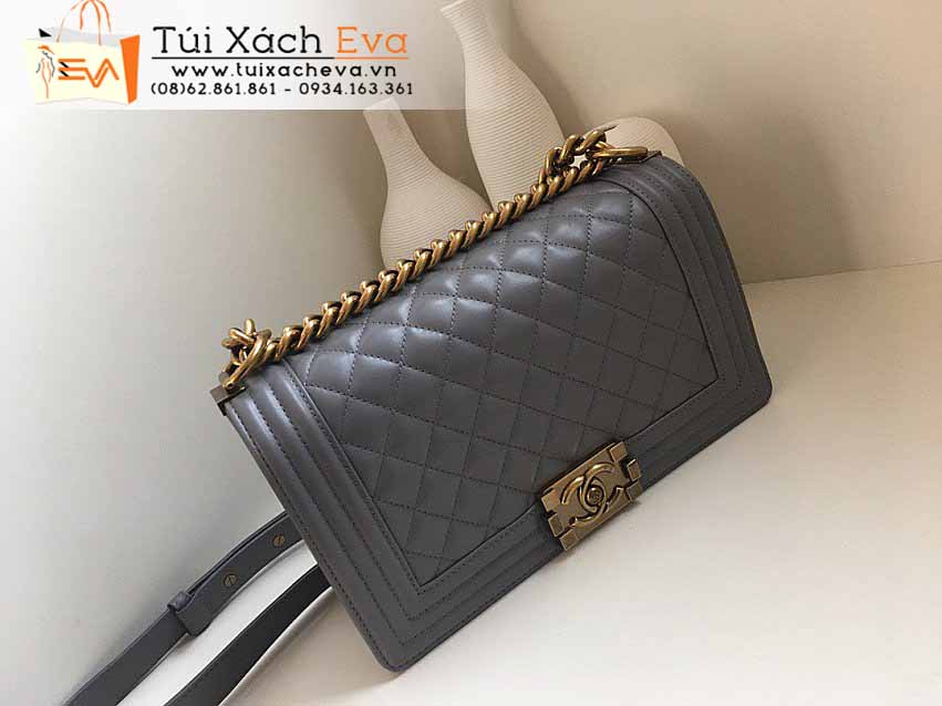 Túi Xách Chanel Leboy Bag Siêu Cấp Màu Xám Đẹp.