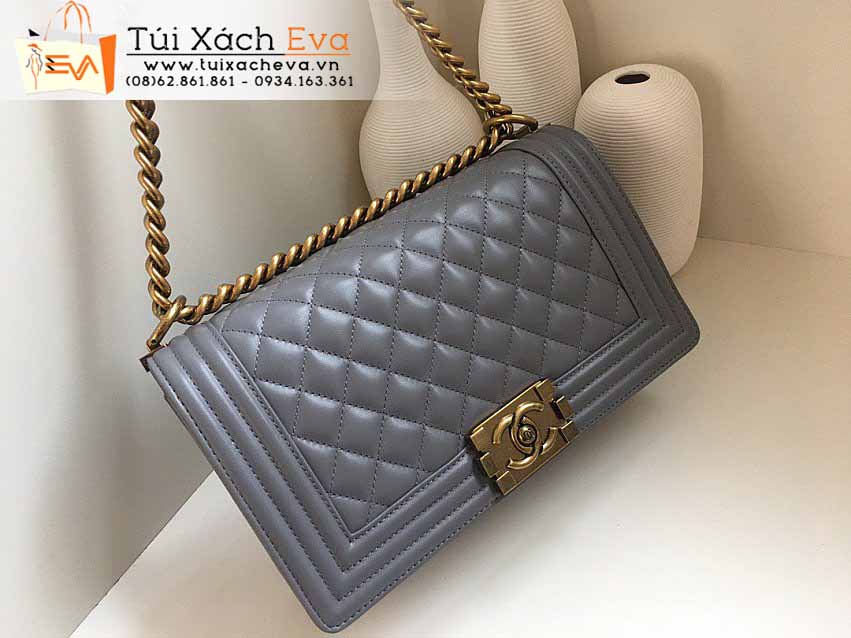 Túi Xách Chanel Leboy Bag Siêu Cấp Màu Xám Đẹp.