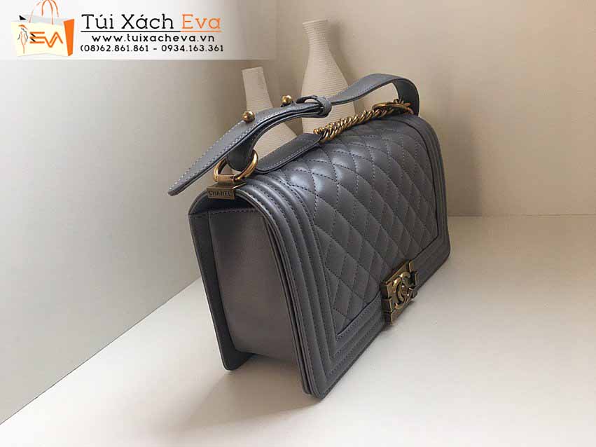 Túi Xách Chanel Leboy Bag Siêu Cấp Màu Xám Đẹp.